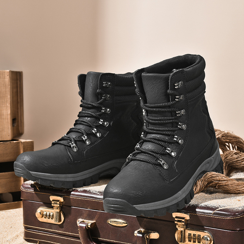 Zapatos de pareja grandes transfronterizos botas de hombre y mujer entrenamiento de campo al aire libre caminata botas martin botas impermeables