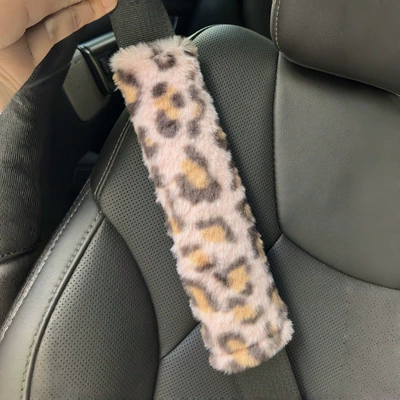 Stuffed Shoulder Cover Car Seat belt shoulder pad - pink