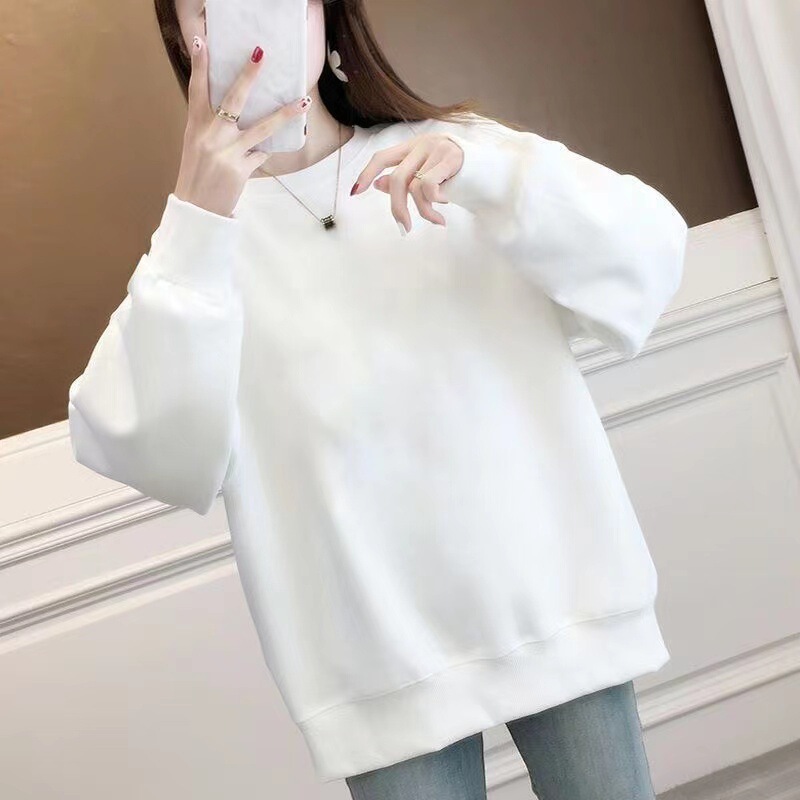 Douyin's Same Round Neck Long-Sleeved Autum New Tops Loose Sweatshirt Korean Style Dongdaemun Early Autum Women's Clothing Wholesale Douyin's Same Round Neck Long-Sleeved Autum New Tops Loose Sweatshirt Korean Style Dongdaemun Early Autum Women's Clothing Wholesale