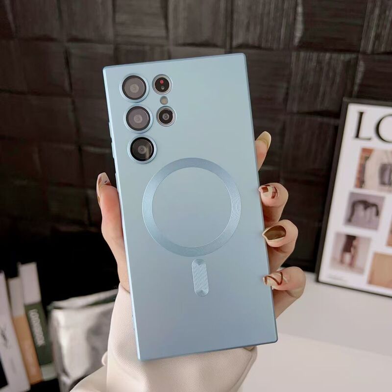 Ins Magnetic Suction Samsung S22Ultra Mobile Phone Case for Men and Women S21/S23Plus Pure Color S20+/Note10 Soft Case Ins Magnetic Suction Samsung S22Ultra Mobile Phone Case for Men and Women S21/S23Plus Pure Color S20+/Note10 Soft Case