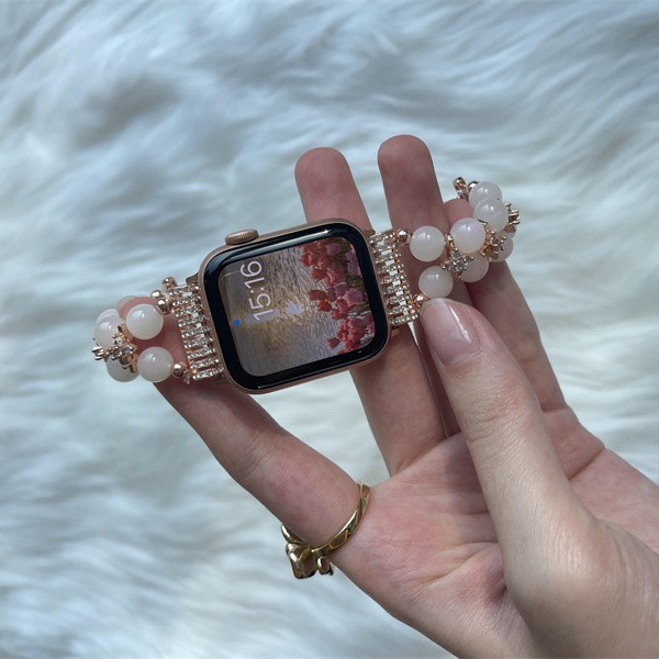 Apple, metal creative watch strap from pearl