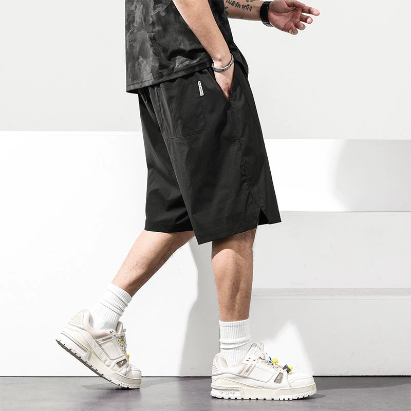 Breathable light and thin trousers, silk shorts for leisure, plus size, loose fit