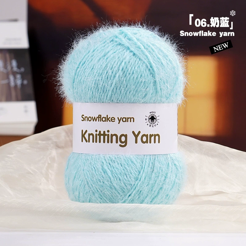 Качественная шерстяная бархатная crochet, ручная работа иглой, вязаный шарф, шляпа, со снежинками, 3 мм, DIY