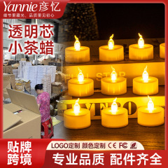 LED仿真电子蜡烛 派对婚礼生日布景道具小茶蜡圣诞万圣节日氛围感