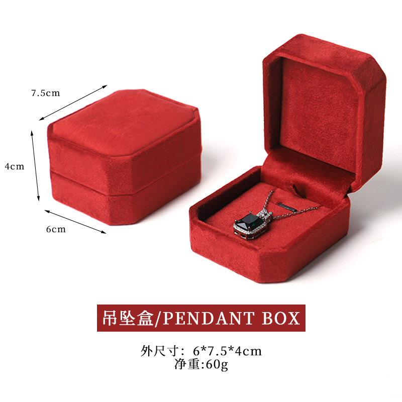 Nuevo joyero octogonal de terciopelo, caja para pendientes y anillos para el 25 aniversario, caja para guardar collares, pulseras y brazaletes con un toque de alta gama. image 14