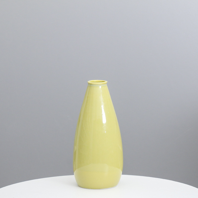 Hogar creativo pequeño jarrón sala de estar de escritorio arreglo de flores decoración florero de cerámica suave arreglo de flores secas Comercio exterior Exportación