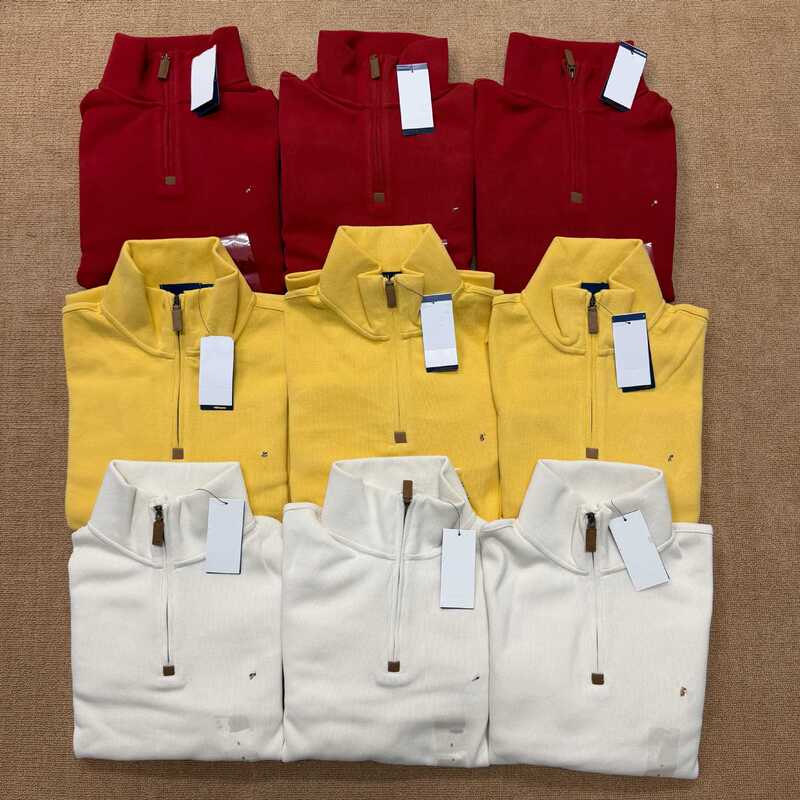 Scannable/Colorful Pony Embroidery Half-Zip Sweatshirt, Loose Fit, Unisex, Stand Collar, Long Sleeve, New Autumn/Winter Pullover