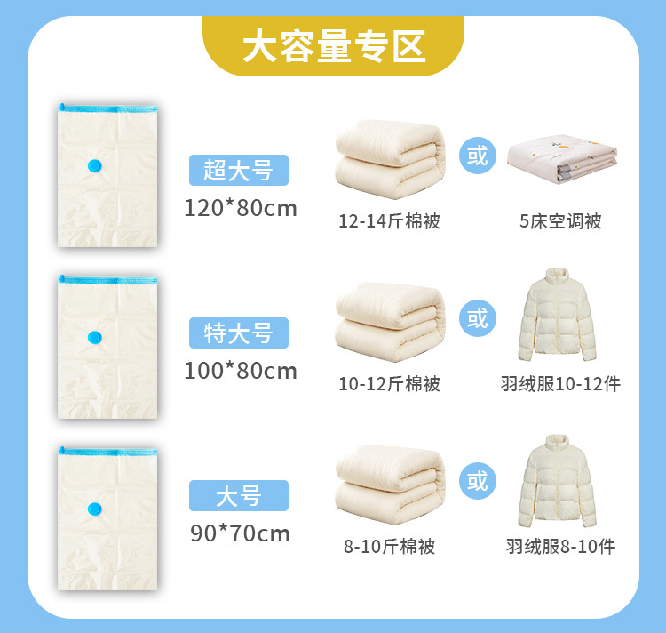 真空压缩袋棉被子收纳袋衣服搬家防尘整理袋真空袋压缩收纳袋批发详情5