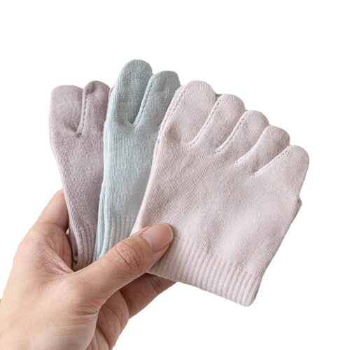 Five-finger socks, women's mid-calf socks, spring and autumn 100-cotton sports students' anti-odor athlete's foot split toe socks new product recommendations