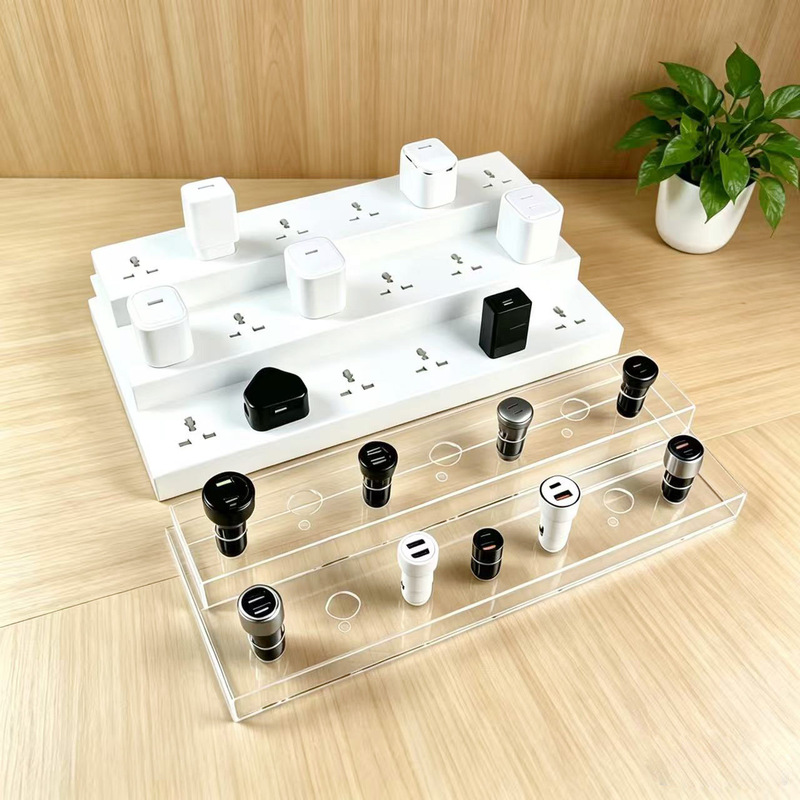 Acrylic Charger Display Stand Car Charger Display Rack Bracket Plug Exhibition Hall Exhibition Counter Sample Placement Display Stand Acrylic Charger Display Stand Car Charger Display Rack Bracket Plug Exhibition Hall Exhibition Counter Sample Placement Display Stand