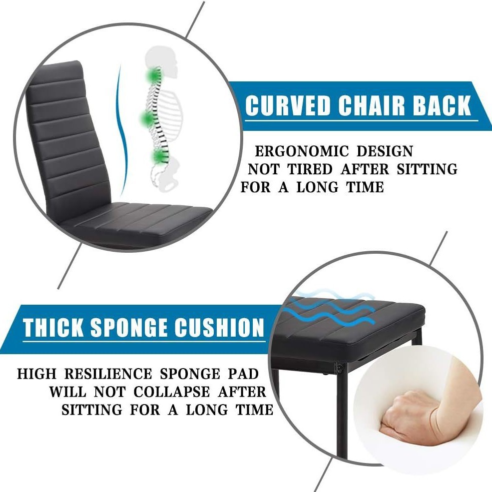 Dining chairs embalaje de pedido por correo Amazon venta caliente silla de línea horizontal comercio exterior transfronterizo silla de comedor de lujo ligero de alta gama