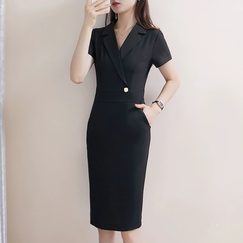 330 летние платья с воротником, рабочая одежда, профессиональный темперамент