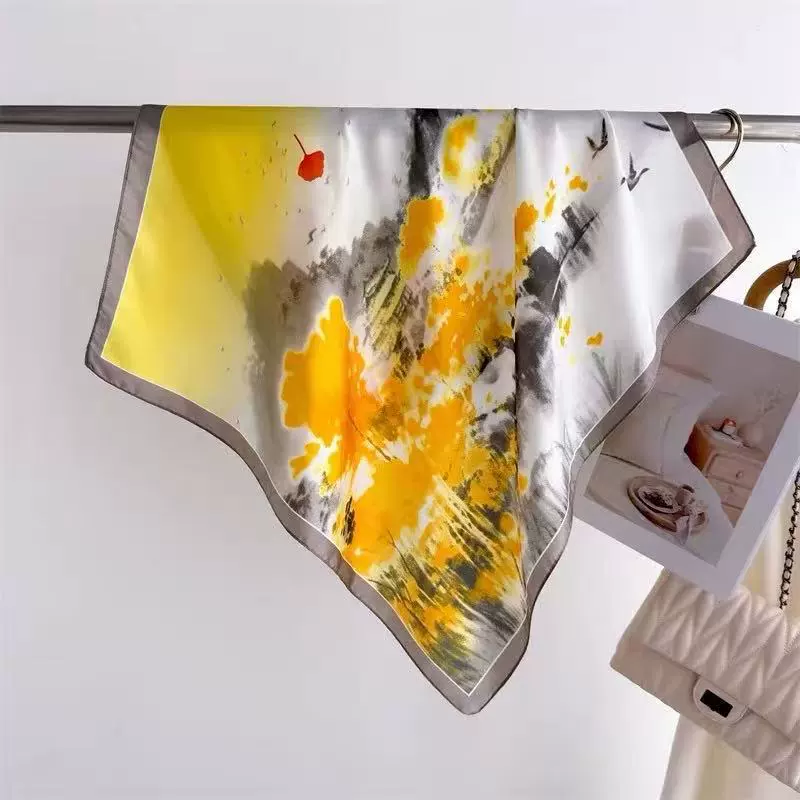Платок-носкатка, корейский стиль, 70×70 см, тонкая легкая защита шеи и повязка на голову