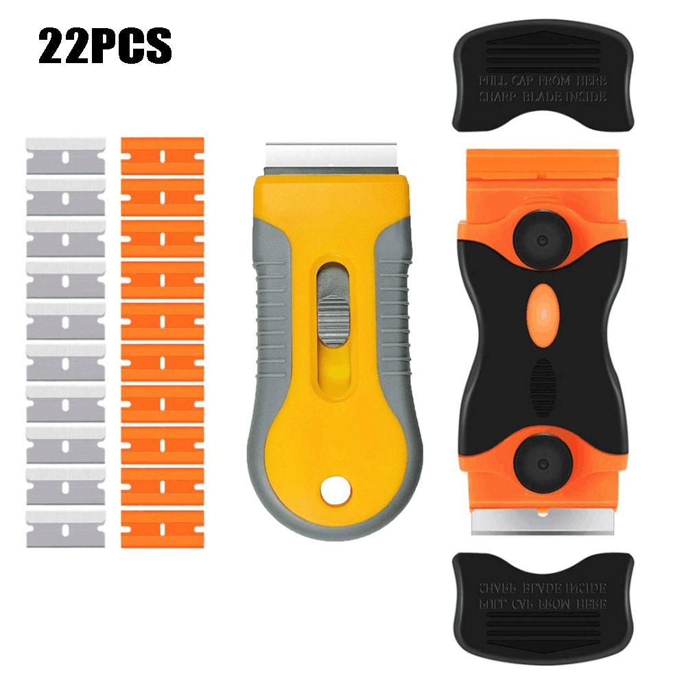 22件套迷你铲刀刀片组合门车窗贴纸贴花标签胶水残留清洁