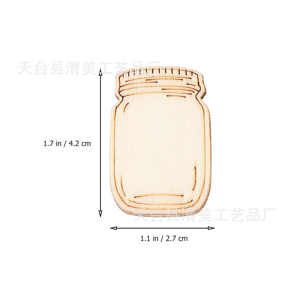 Botella hueca de madera, artesanías, piezas de madera en forma de botella, adornos de madera, adecuados para la decoración pintada de bricolaje de los niños