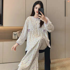 2026仿棉月子服春秋3月孕妇睡衣哺乳服夏孕期产后调节家居服套装
