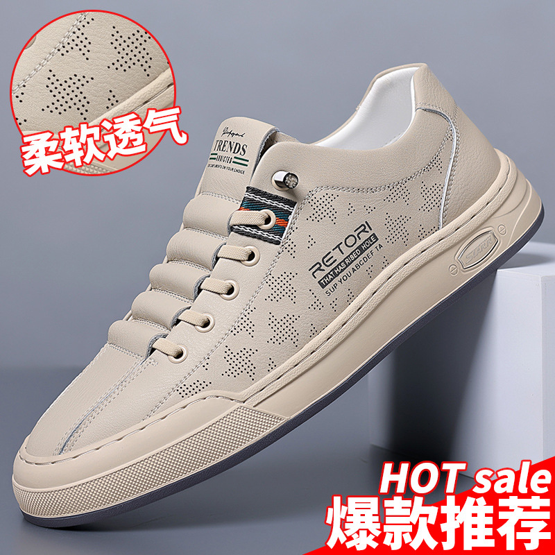 Nuevos zapatos blancos de hombre zapatos casuales cómodos de verano zapatos de skate transpirables de hombre tendencia al por mayor zapatos de hombre