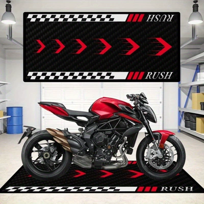 Cross-border Amazon Harley motorcycle mat, wear-resistant and easy to maintain, crystal velvet floor mat, motorcycle display long mat