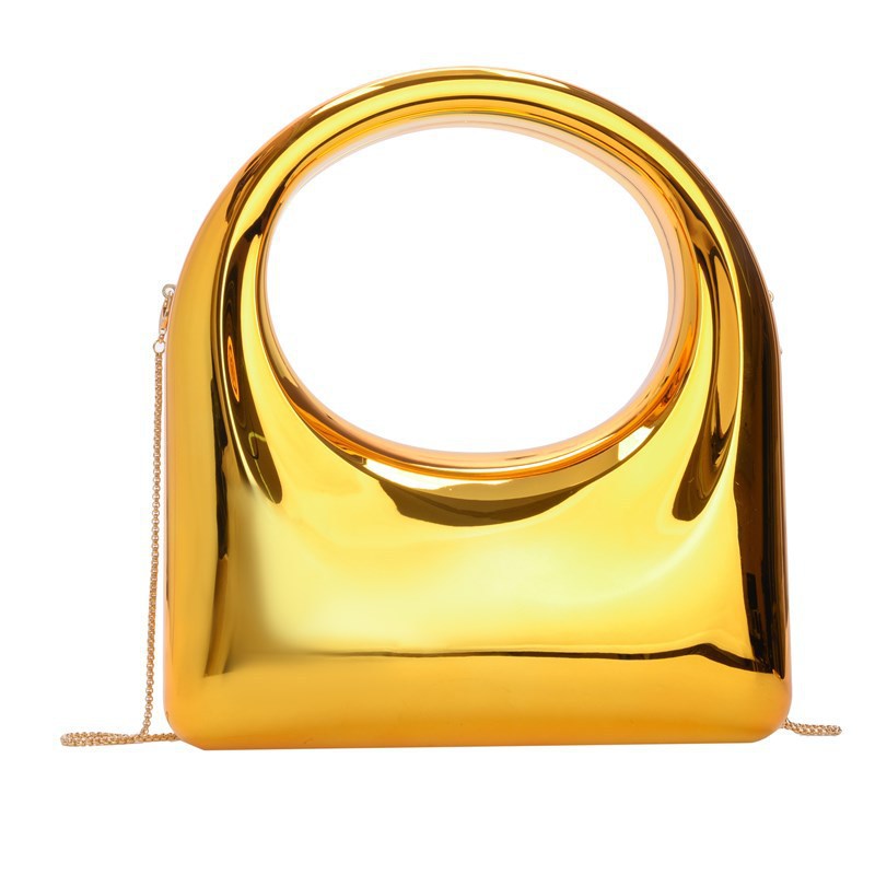 2025 nueva moda transfronteriza bolsa de cena de mujer acrílico brillante bolsa de meseta de fiesta simple bolsa cuadrada mochila