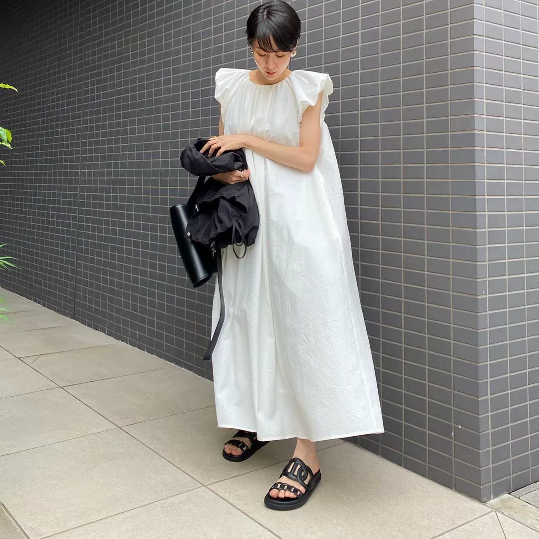 Сухой журавль летнее Новое японское романтическое ленивое Пышное Платье с цветочным бутоном и облаками свободное приталенное длинное платье