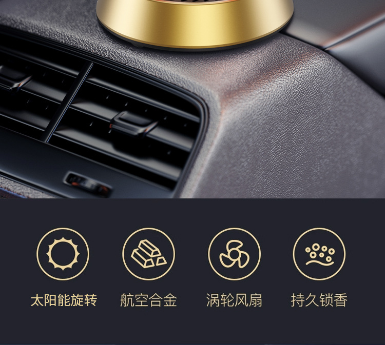 Cross-Border Car Ornaments, National Flags, Solar Rotating Car Aromatherapy, Support Other National Flag Designs