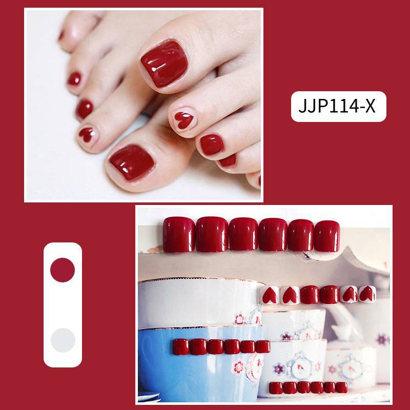 Venta caliente parche de uñas de pie desgaste de uñas de belleza de uñas pieza al por mayor elegante pieza de uñas de pie blanco dedo del pie fábrica de uñas