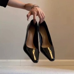 羊皮版~2025新款法式绝美尖头细跟高跟鞋女御姐职业通勤浅口单鞋