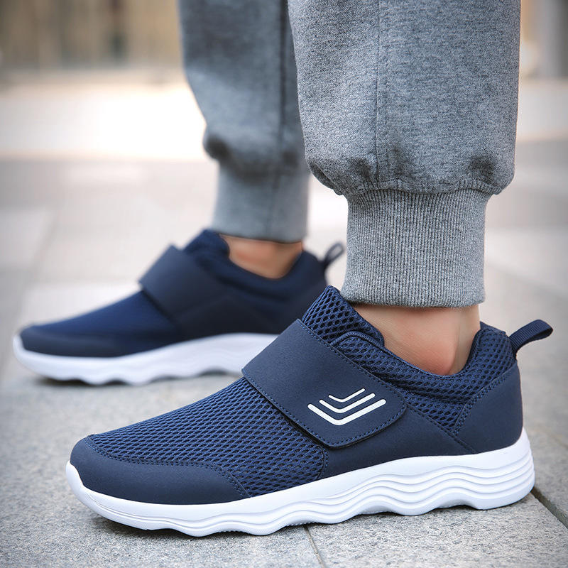 Velcro Couple Shoes 2025 New Mesh Breathable Velcro Outdoor Hiking Casual Shoes for Men's Travel and Walking