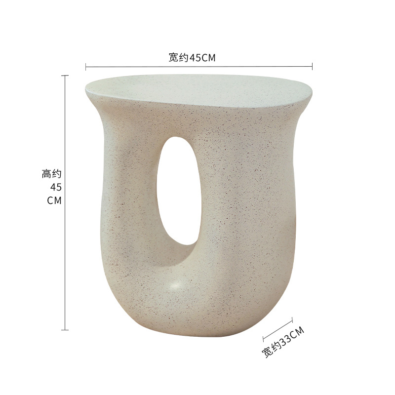 Mesa auxiliar de diseño nórdico B & B pequeña mesa redonda creativa pequeña mesa de café ins Net Red Cream estilo sofá mesa auxiliar