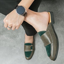 F 35953 Summer New Half-Drag ar Shoes ��ʿ����ƤЬ