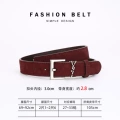 Silver buckle wine red
