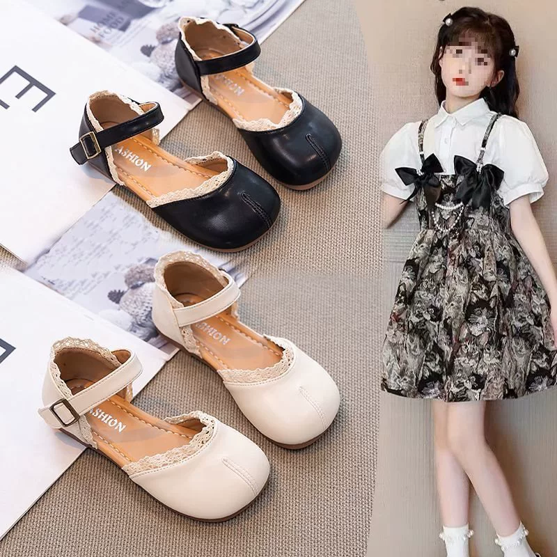 Детские сандалии для девочек лето 2025, новые, маленькие, ароматные, туфельки принцессы, школьная версия, мягкая кожаная подошва для малышек