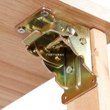 90度折叠桌腿加厚合页铰链铁固定座椅脚茶几脚家具自锁五金配件