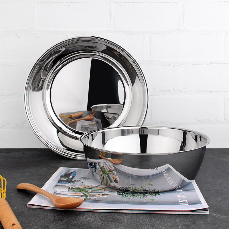 18 / 10 acero inoxidable grueso 24cm / 28cm lavabo de verduras y lavabo multipropósito para preparar verduras para preparar sopa lavabo de cocina