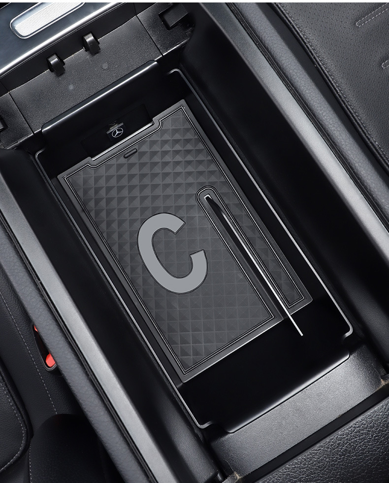 Suitable for Mercedes-Benz Glc300L/C260/E300L Armrest Storage Box, Central Control Classification Storage Box, Storage Organizer
