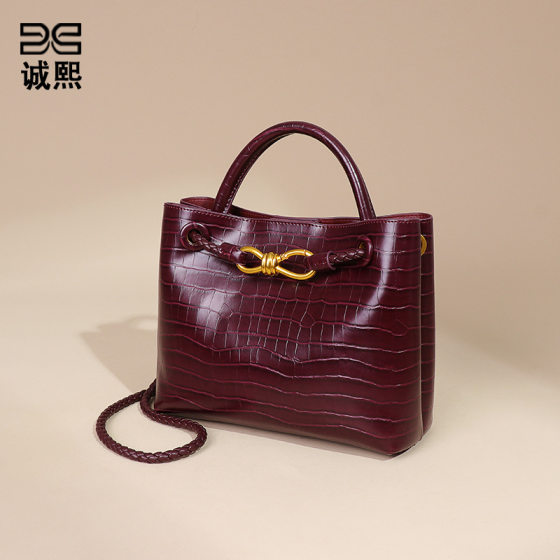 Cross-border 2025 New Stone Pattern Hand Bag Women's High-end All-match Shoulder Crossbody Bag Vintage Casual Tote Bag
