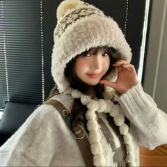 冬は厚いベルベット保温雷鋒帽の子供がジャカード模様を編む東北防寒百合レジャー耳保護帽