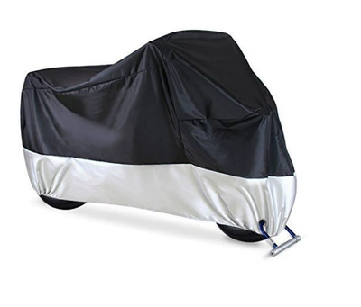 Car clothing cover motorcycle clothing rainproof - s-19-meters-190t-upper-black-and-lower-silver