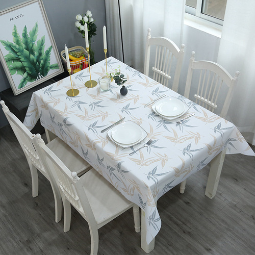 居家日式温馨风格格子系列薄款防水防油免洗PVC茶几餐桌布