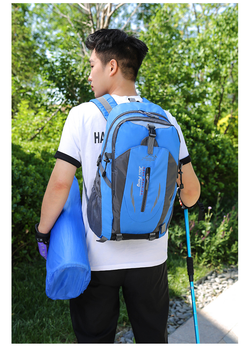 Tragbarer Outdoor-Wanderrucksack 40L großes Fassungsvermögen Farbblockierungs-Reiserucksack leichter Kurzstrecken-Reiserucksack Sport-Wanderrucksack