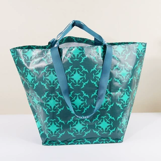 印花满印彩色编织袋手提袋定制服装店购物伴手礼品防水购物袋定做