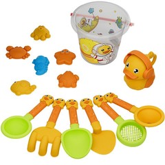 Outdoor Park Yellow Duck Beach Children's Sand Toys Dinosaur Beach Sand Bucket Shovel Set