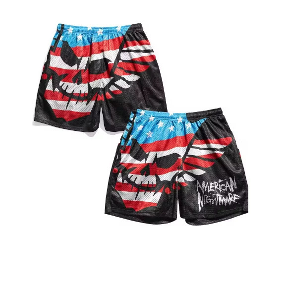 Summer Men's Sports Shorts 2024 Jogging Running Shorts Retro Men's Black Mesh Gym Training