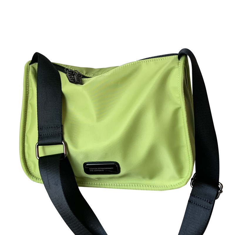 Qioguxia New Oxford cloth casual bag colorful macaron series Shoulder bag wide shoulder strap adjustable women's bag