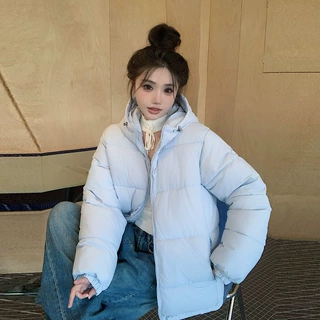 冬季新款羽绒棉服女韩版显瘦高级感加厚小个子连帽棉袄短款外套潮