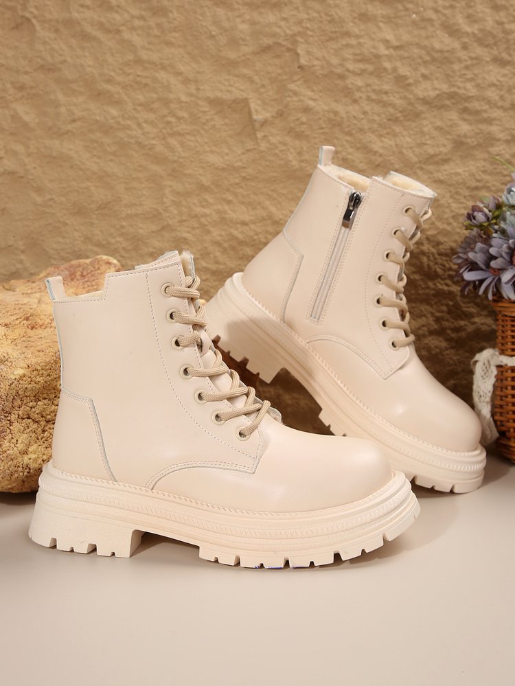 Outono e inverno novo estilo britânico moda sapatos de algodão botas de algodão feminino botas curtas explosivas_voghion.com