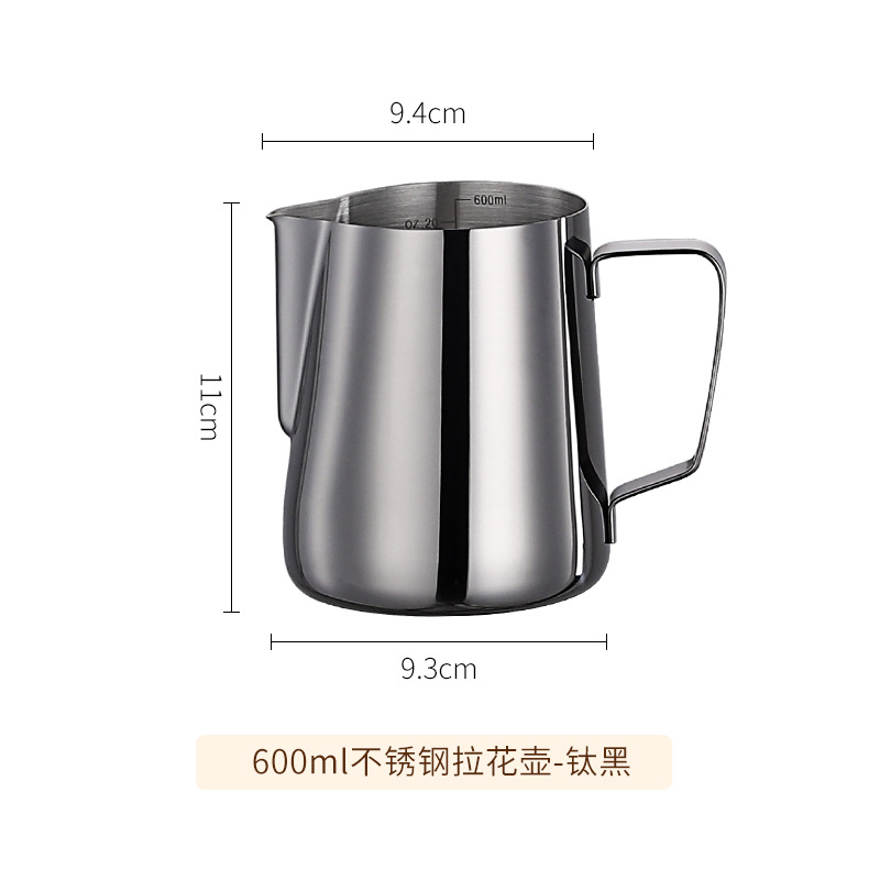 600ml 거울 검은 꽃 컵 (규모)