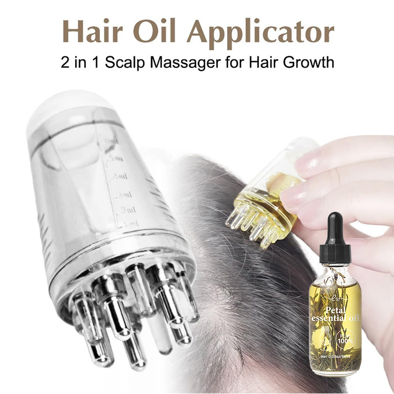 女性用60mlヘアケアローズマリーエッセンシャルオイル、縮れ防止、髪を柔らかくし、乾燥した髪に潤いを与え、保湿、マッサージオイル|undefined