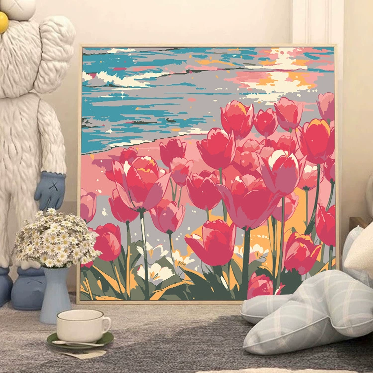 Пейзаж DIY цифровая картина маслом ручная роспись цифровая живопись пейзаж раскраска картина маслом украшение стола живопись