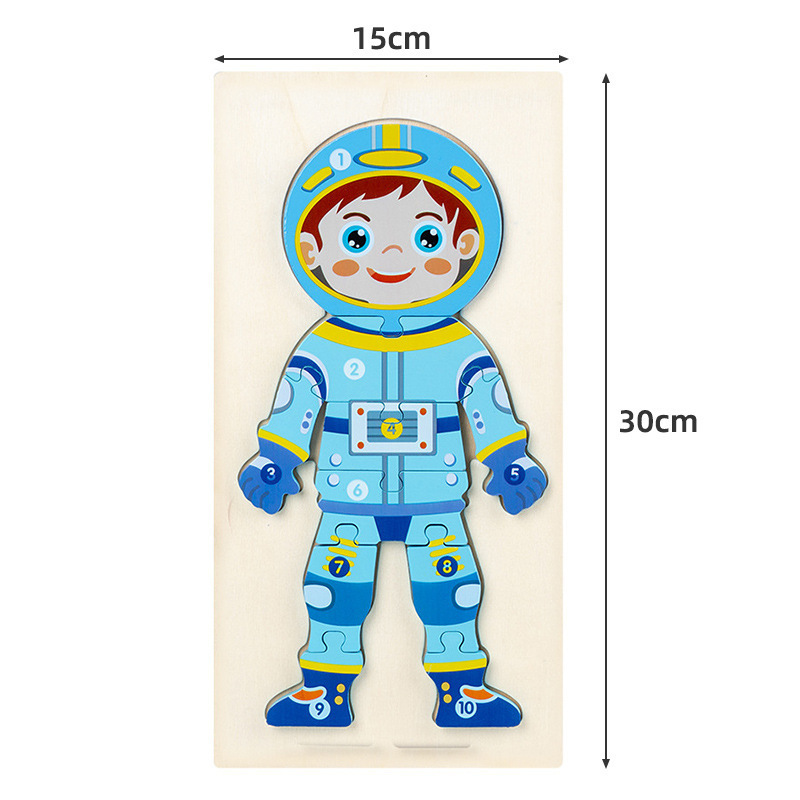 Iluminación niños 3D hebilla tridimensional rompecabezas educación temprana tráfico rompecabezas de madera bebé juguetes educativos de madera al por mayor